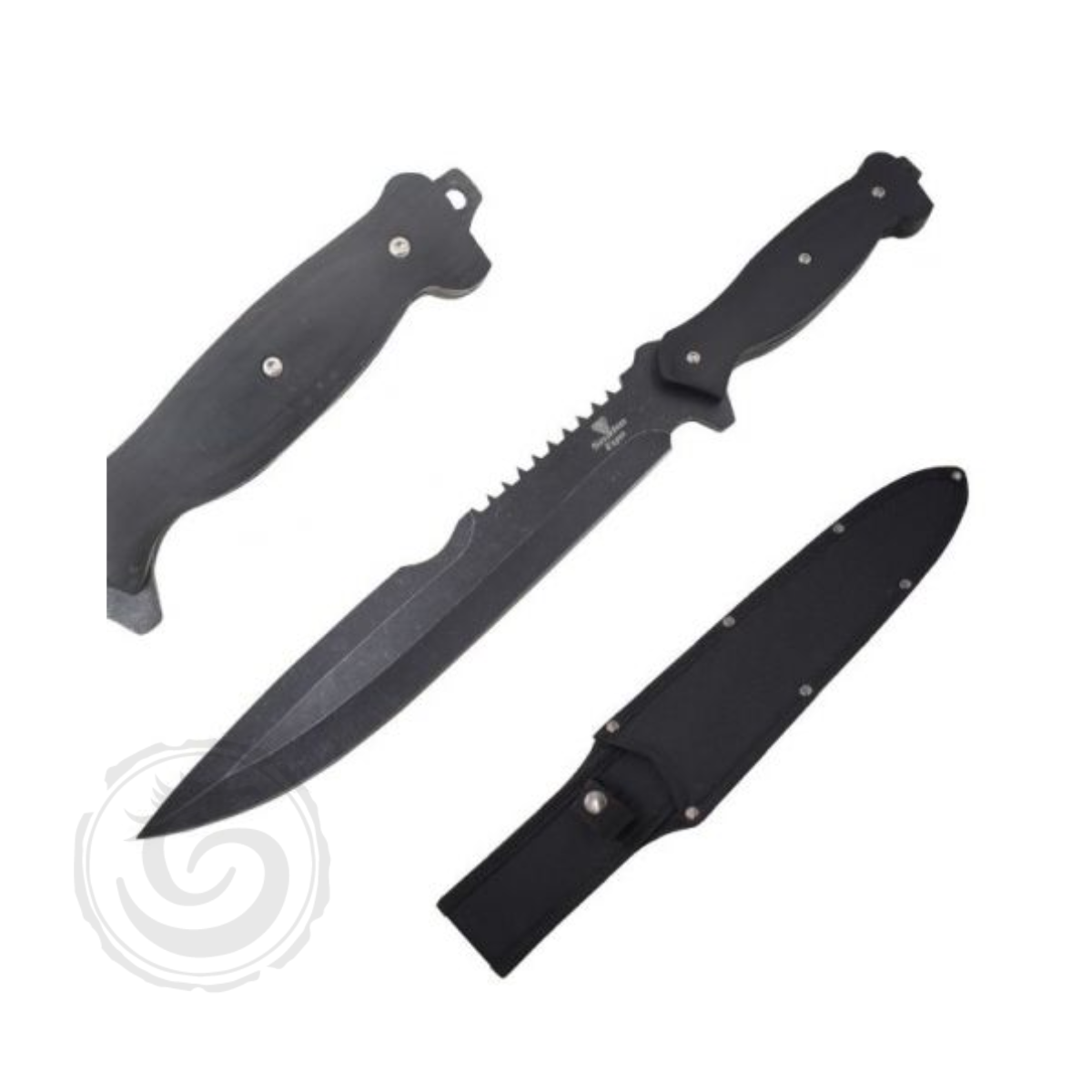 Snake Eye Sawback Spear Point Blade Hunting Machete