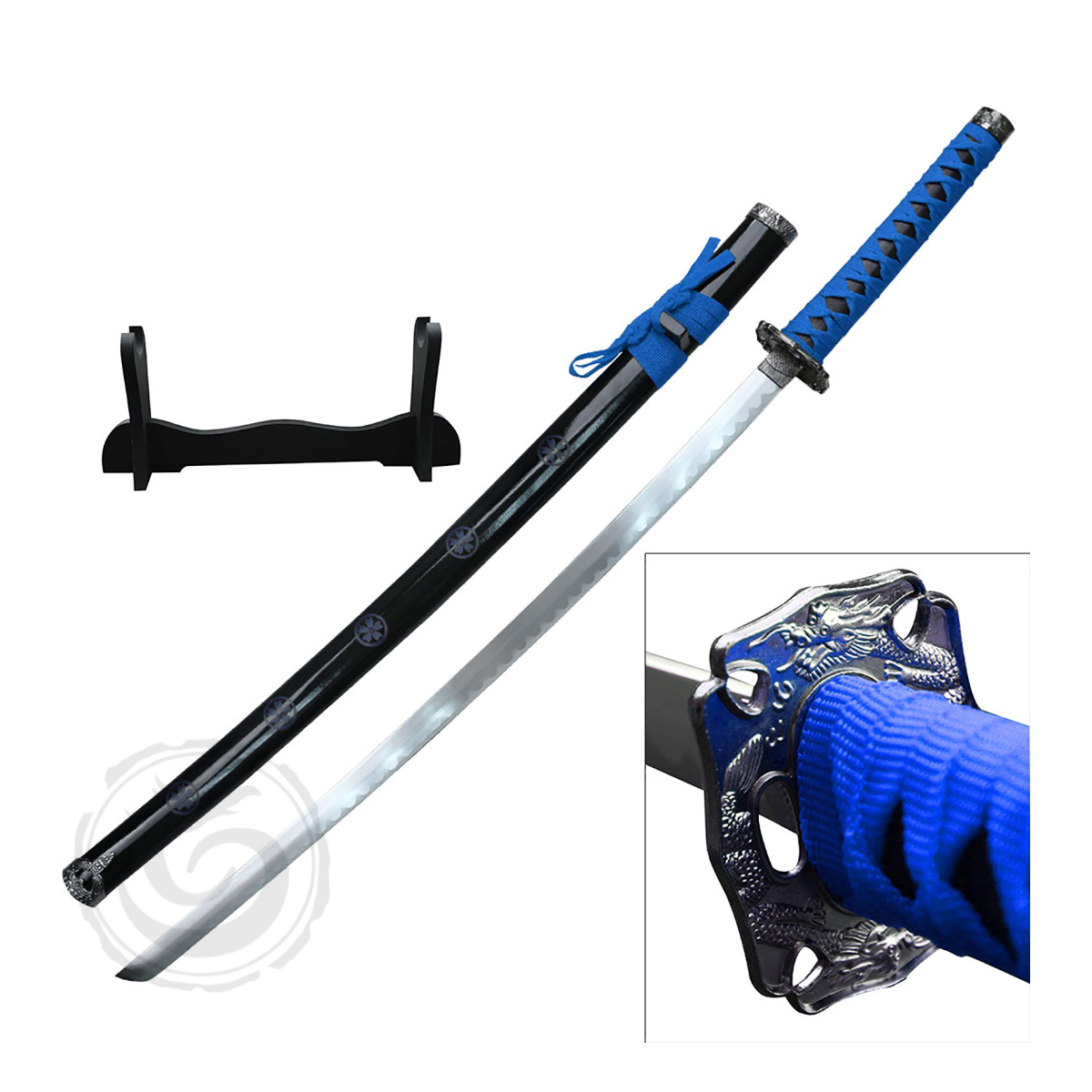BladesUSA Blue Samurai Katana Sword Carbon Steel Blade
