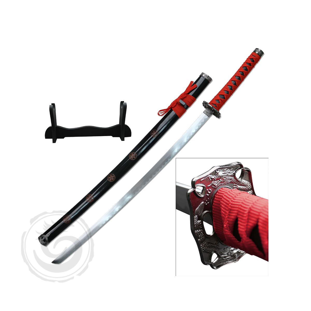 BladesUSA Red Samurai Katana Sword Carbon Steel Blade