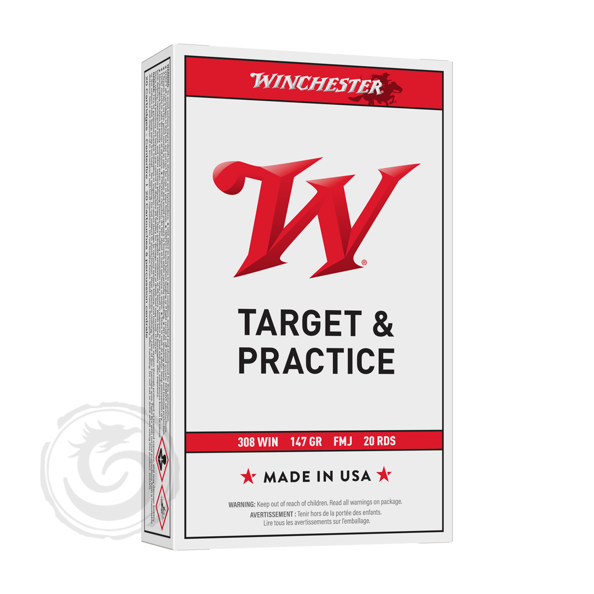 Winchester USA White Box 308 Win 147 Gr FMJ Box of 20