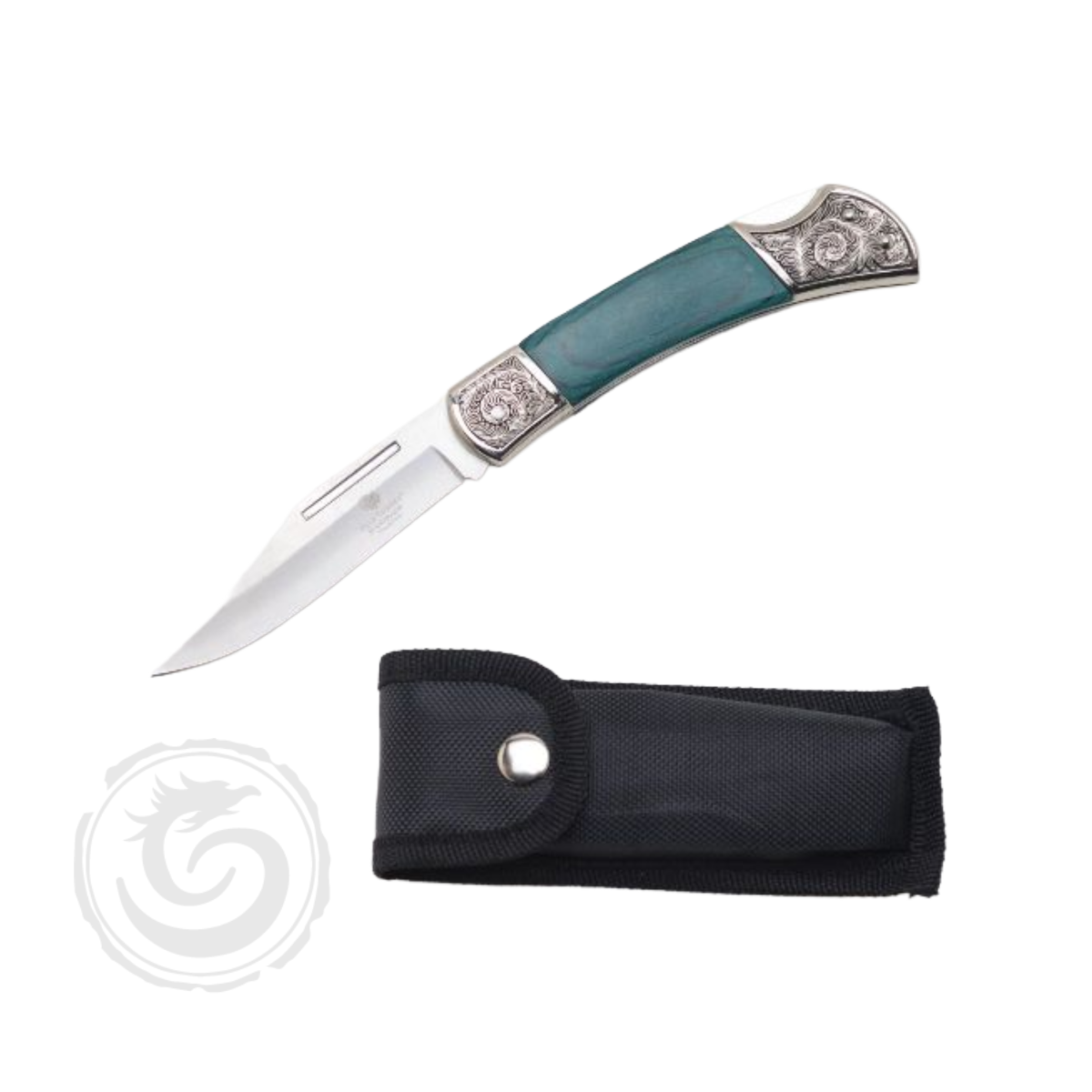 Wild Turkey Handmade Lock Back Manual Folding Knife Green