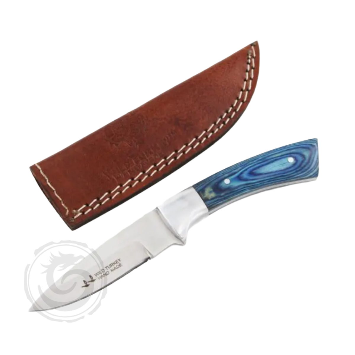 Wild Turkey Stainless Steel Drop Point Blade Hunting Knife