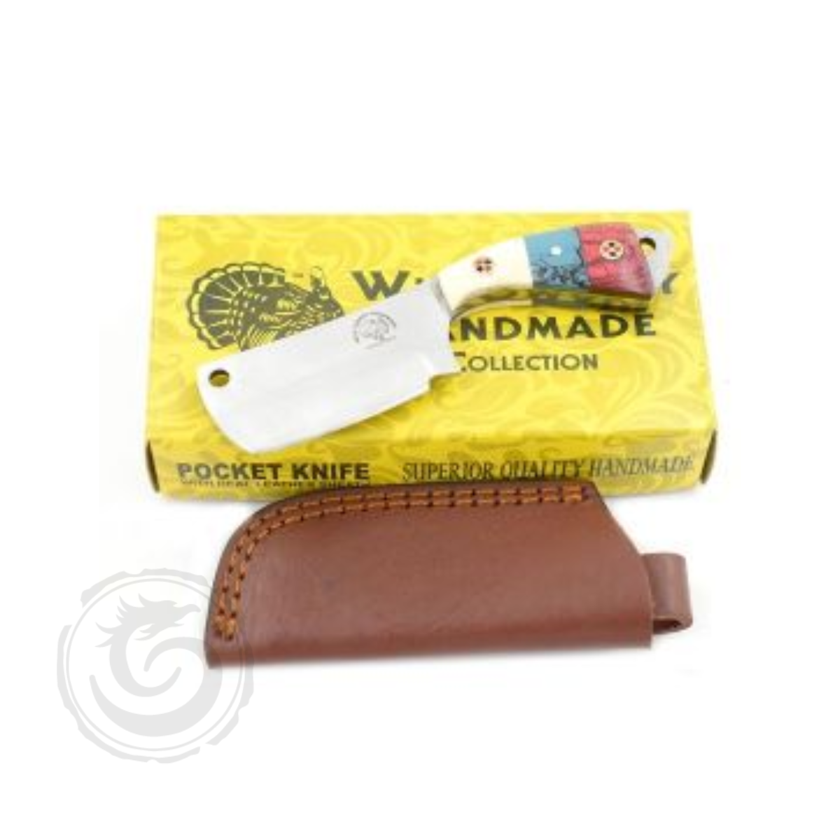 Wild Turkey Handmade Mini Cleaver Bone Handle