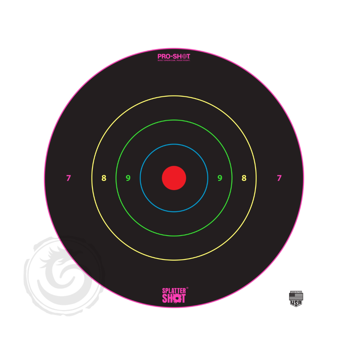 Pro-Shot 8″ Bullseye Multi-Color Rings Heavy Tag Paper – 6 Pack