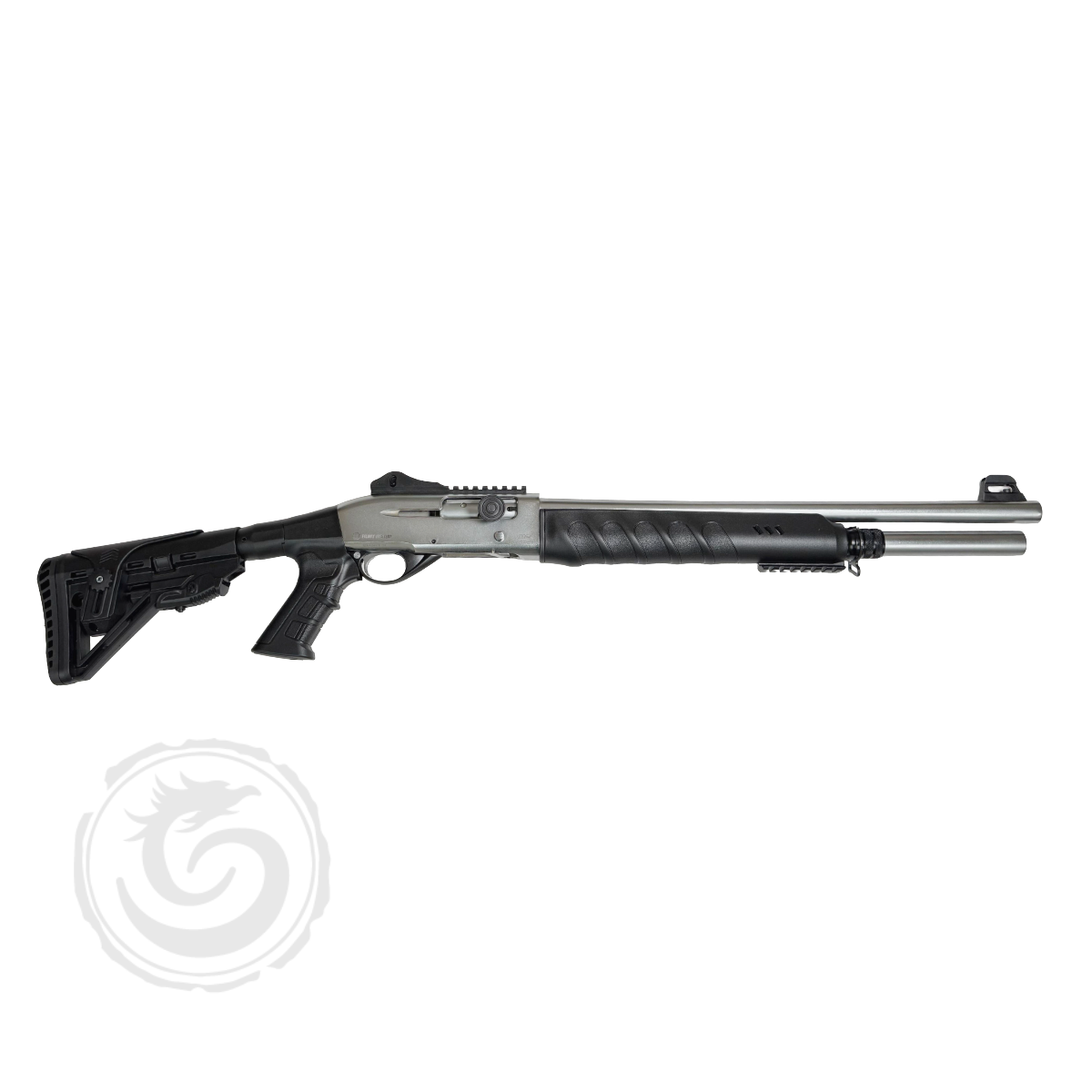 Hunt Group HG12 Law Defence 12 Ga Semi 3″ Cham 20″ Stainless Adjustable Stock