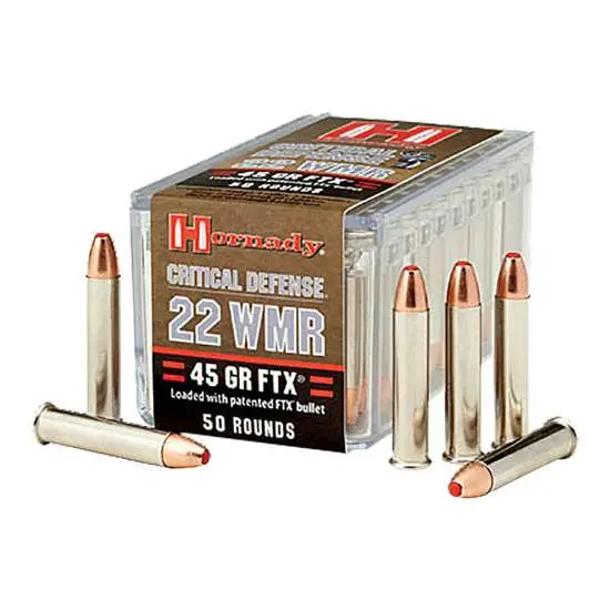 Hornady Critical Defense 22 WMR Ammo 45 Grain FTX Box of 50 #83200