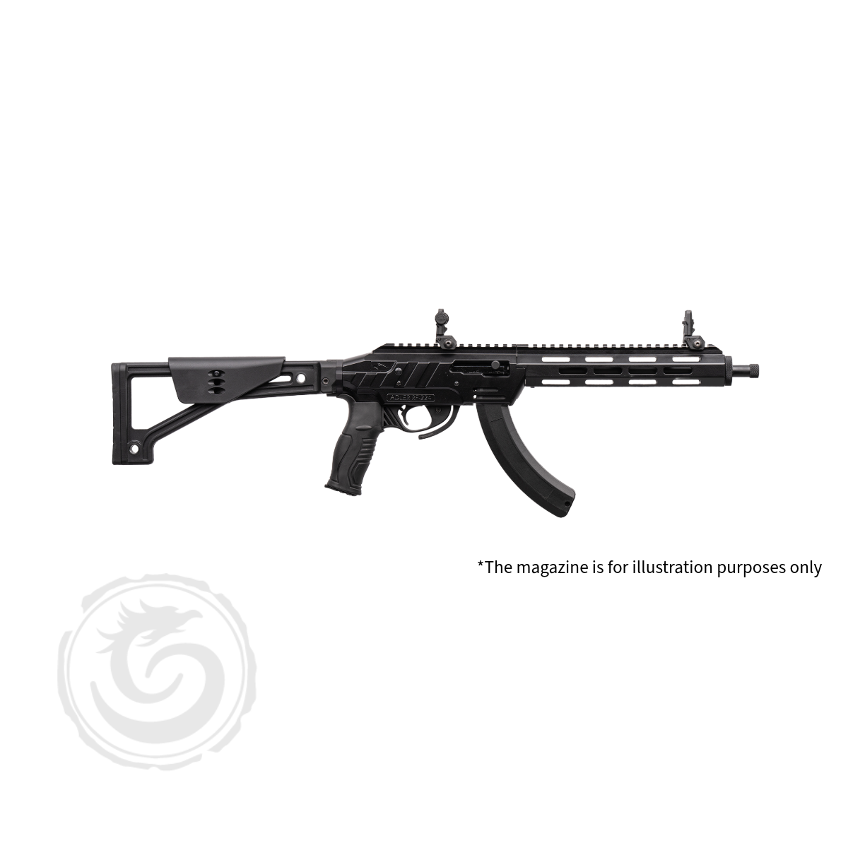 Adler RF224 Gen2 Tactical 22 LR 11.7″ Semi-Auto Rifle Black
