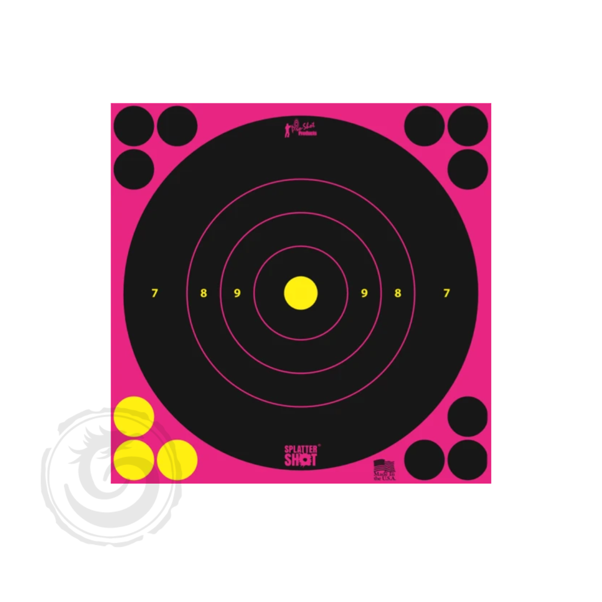 Pro-Shot 6″ SplatterShot Pink Bullseye Target – 6 Pack