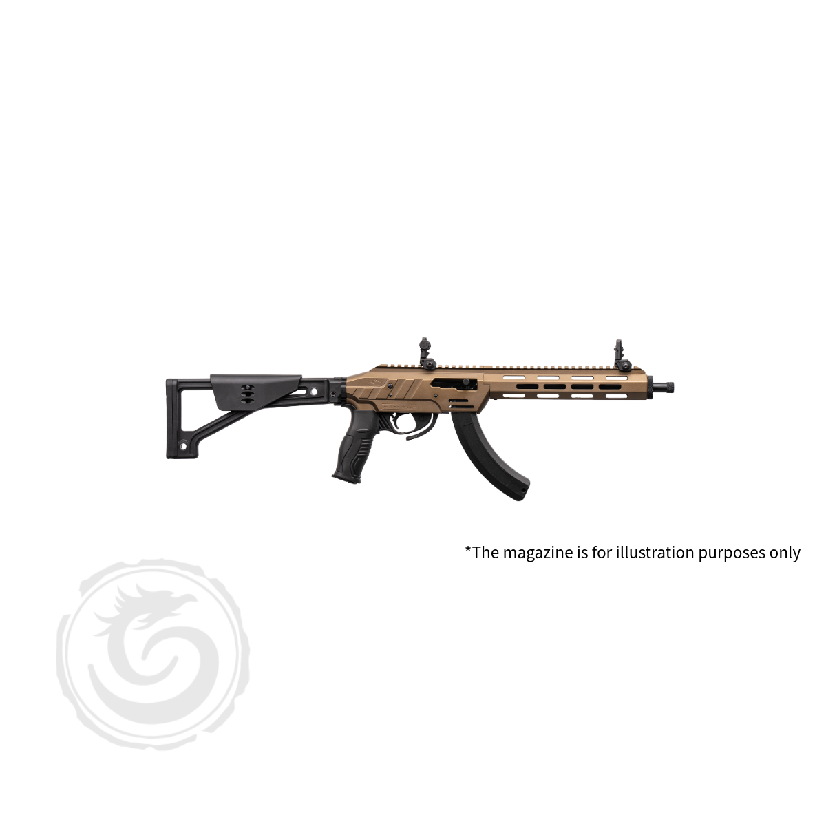 Adler RF224 Gen2 Tactical 22 LR 11.7″ Semi-Auto Rifle Bronze