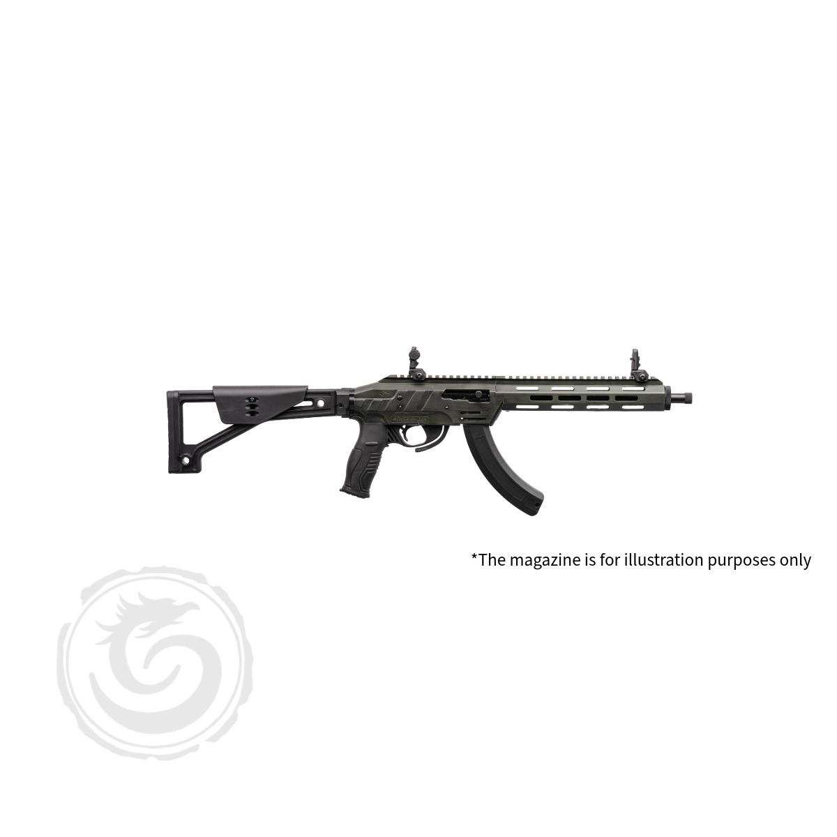 Adler RF224 Gen2 Tactical 22 LR 11.7″ Semi-Auto Rifle Dark Green